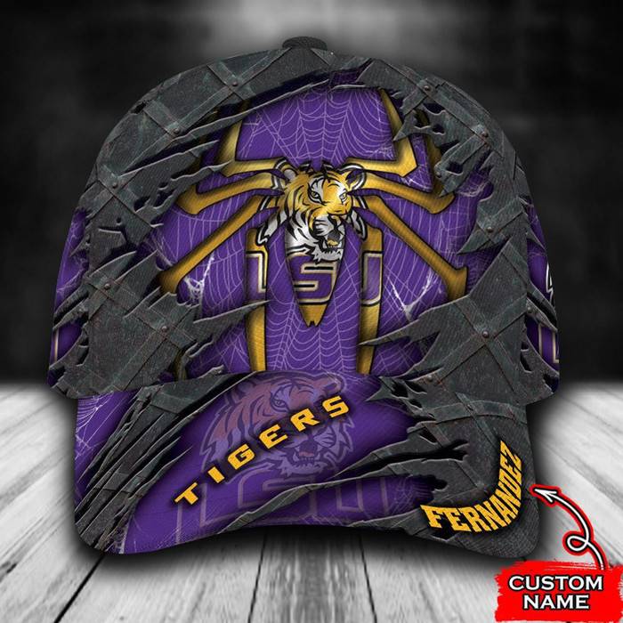 Personalized LSU Tigers Spiderman 3D Classic Baseball Cap CNI655