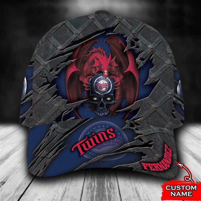 Personalized Minnesota Twins Dragon 3D Classic Baseball Cap CNI1340