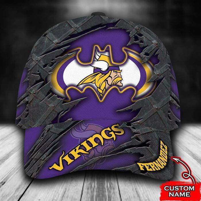 Personalized Minnesota Vikings Batman Logo 3D Baseball Cap CNI1027