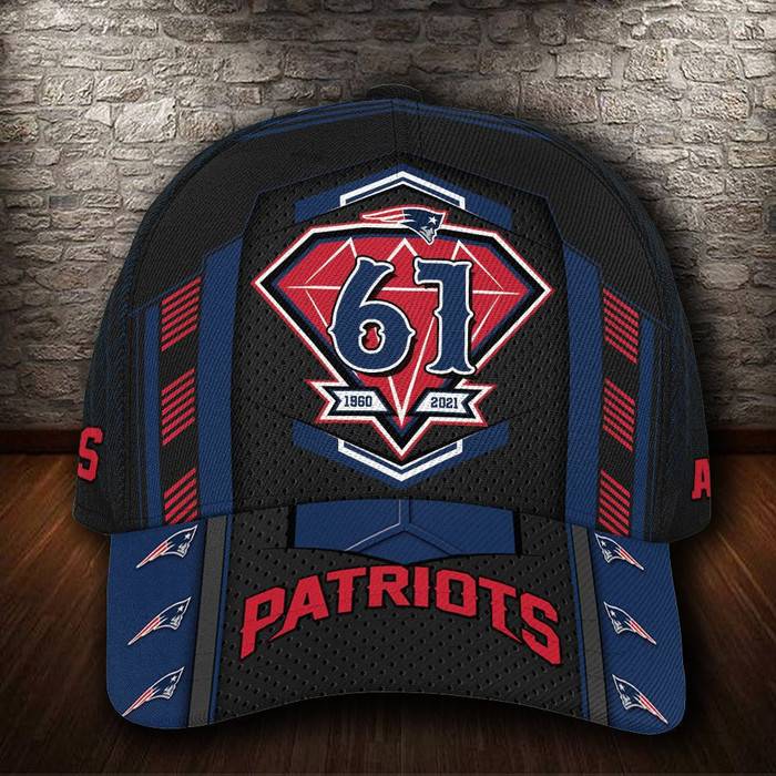 Personalized New England Patriots 61th Anniversary 3D Classic Baseball Cap CNI893