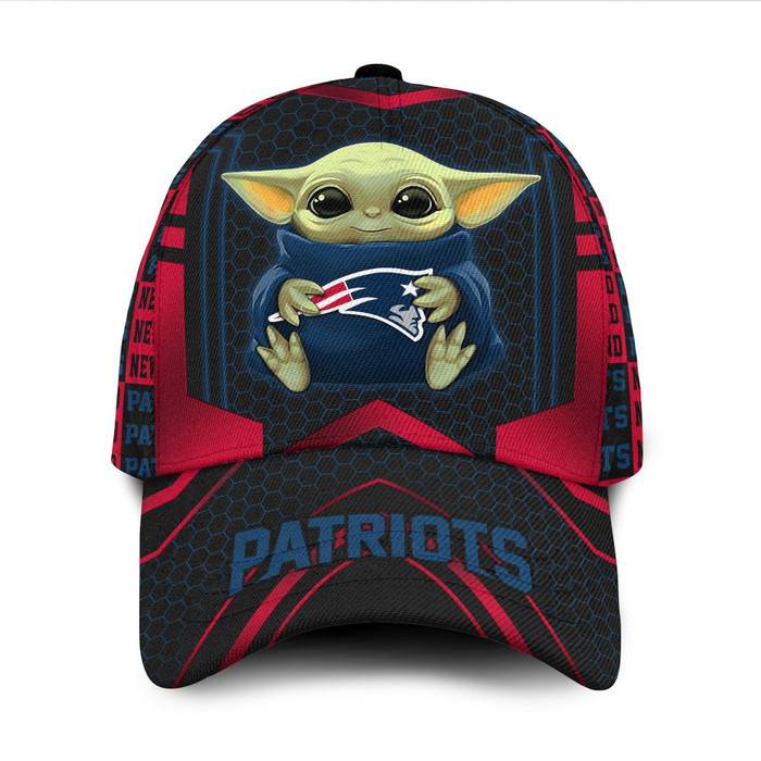 Personalized New England Patriots Baby Yoda 3D Classic Baseball Cap CNI1353