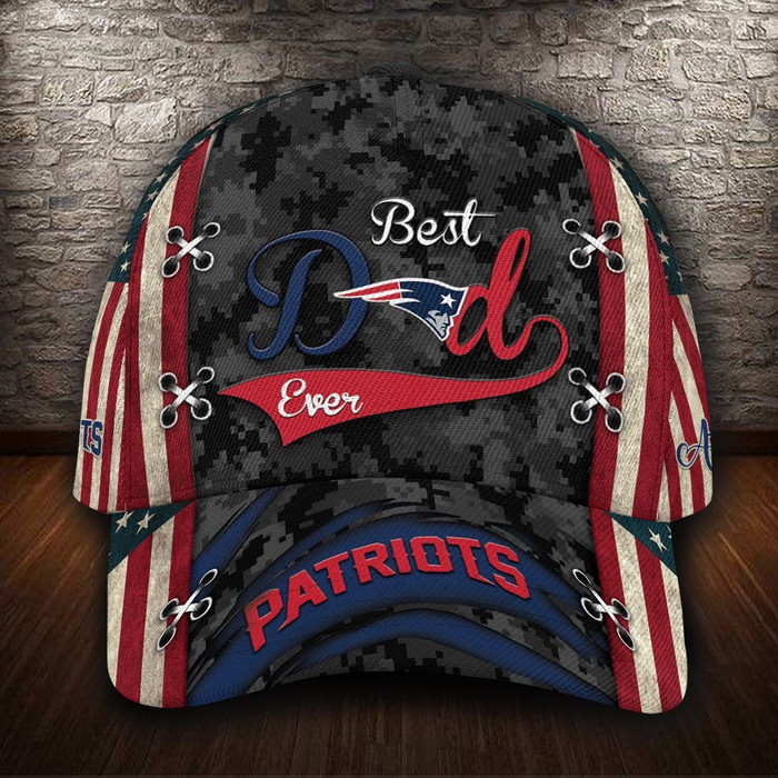 Personalized New England Patriots Best Dad 3D Baseball Cap CNI1444