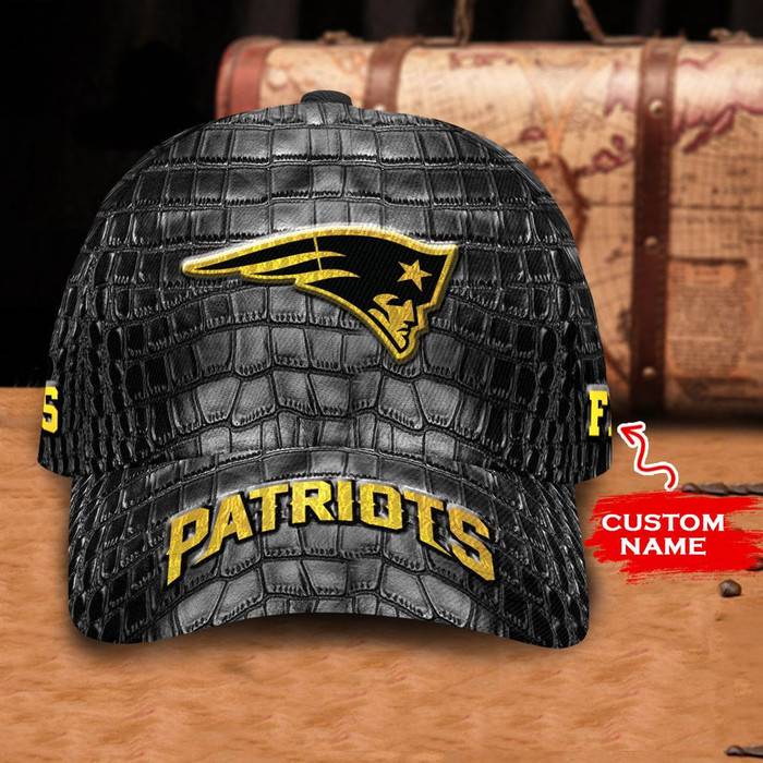 Personalized New England Patriots Crocodile Skin Pattern 3D Classic Baseball Cap CNI1249