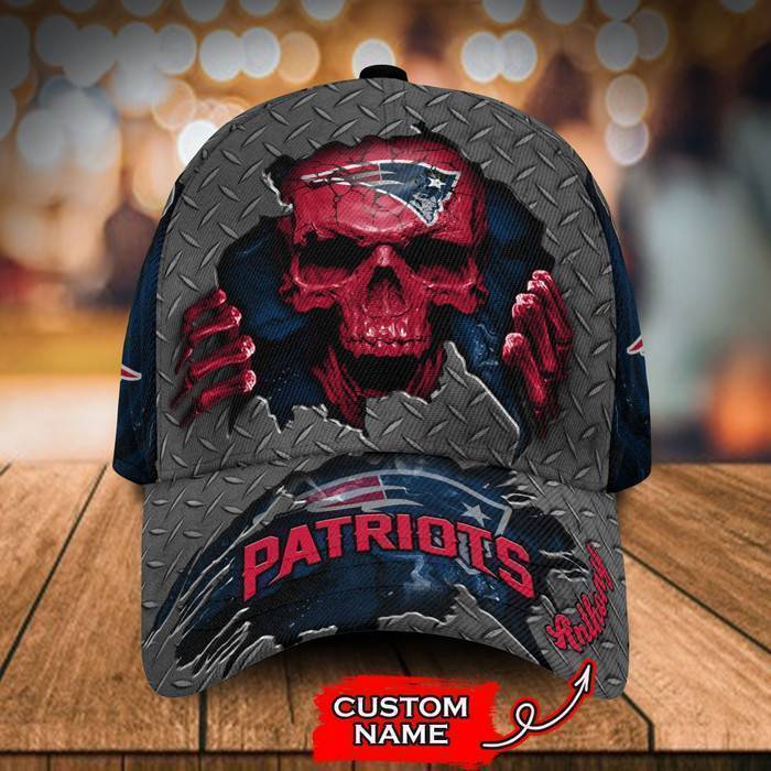 Personalized New England Patriots Skeleton 3D Classic Baseball Cap CNI512