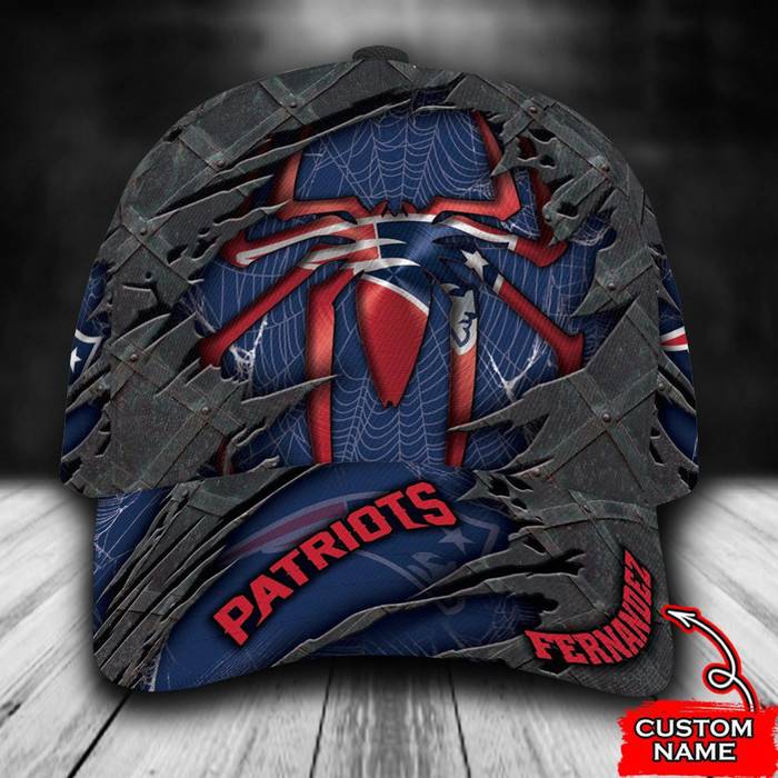 Personalized New England Patriots Spider man 3D Classic Baseball Cap CNI1231