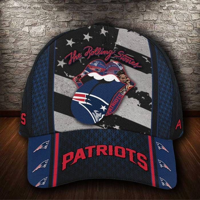 Personalized New England Patriots The Rolling Stones 3D Baseball Cap CNI1104