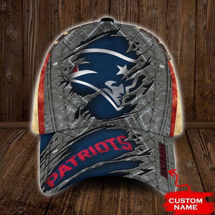 Personalized New England Patriots USA Flag 3D Classic Baseball Cap CNI563