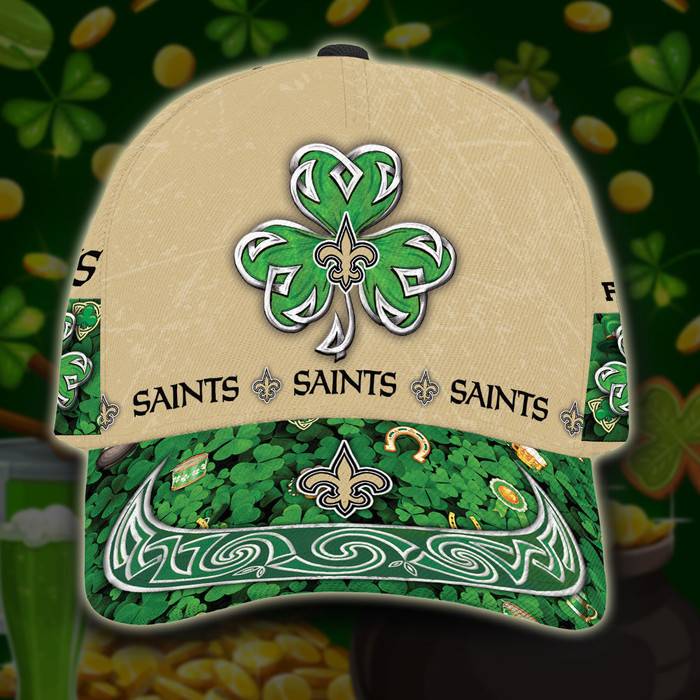 Personalized New Orleans Saints St Patricks Day 3D Classic Baseball Cap CNI1178