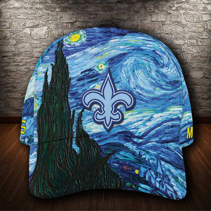 Personalized New Orleans Saints Van Gogh 3D Classic Baseball Cap CNI1971
