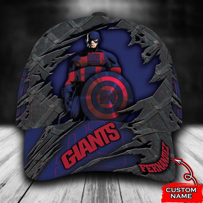 Personalized New York Giants Captain America 3D Classic Baseball Cap CNI620