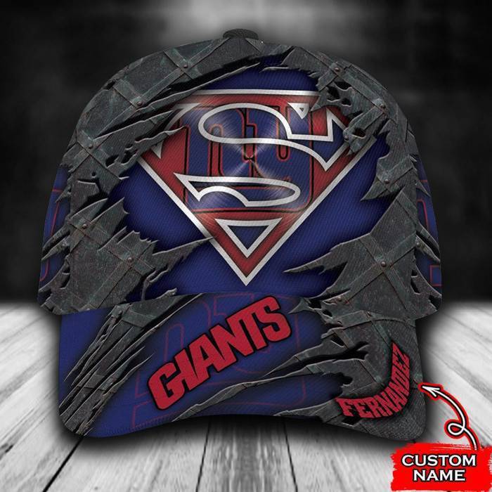 Personalized New York Giants Superman 3D Classic Baseball Cap CNI377