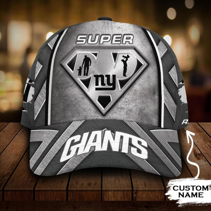 Personalized New York Giants Superman Dad 3D Classic Baseball Cap CNI619