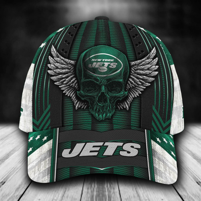 Personalized New York Jets Luxury Skull 3D Classic Baseball Cap CNI615