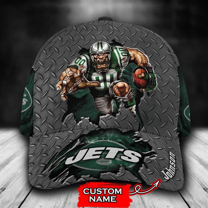 Personalized New York Jets Mascot 3D Baseball Cap CNI1044