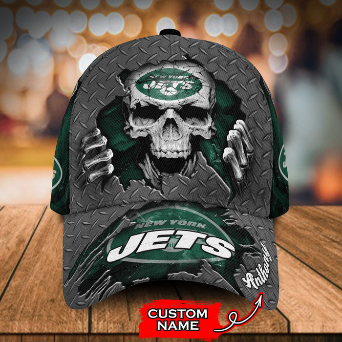 Personalized New York Jets Skeleton 3D Classic Baseball Cap CNI345