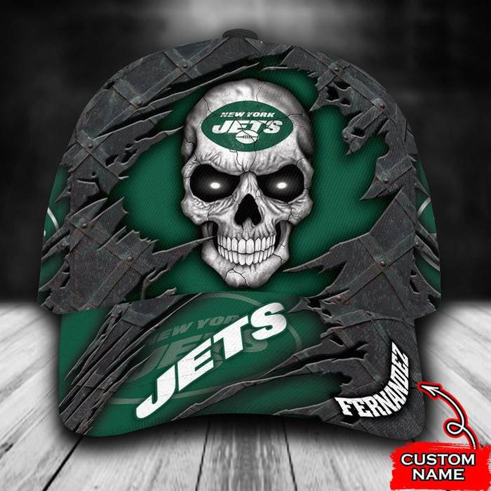 Personalized New York Jets Skull 3D Classic Baseball Cap CNI1242