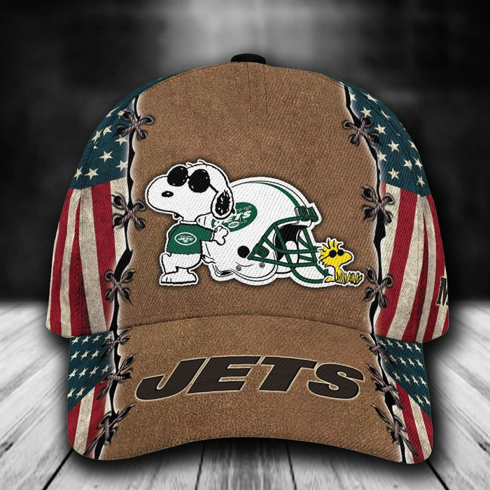 Personalized New York Jets Snoopy 3D Baseball Cap CNI1892