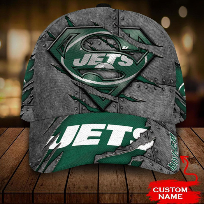 Personalized New York Jets Superman 3D Classic Baseball Cap CNI639