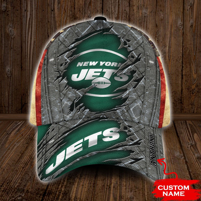 Personalized New York Jets USA Flag 3D Classic Baseball Cap CNI1317