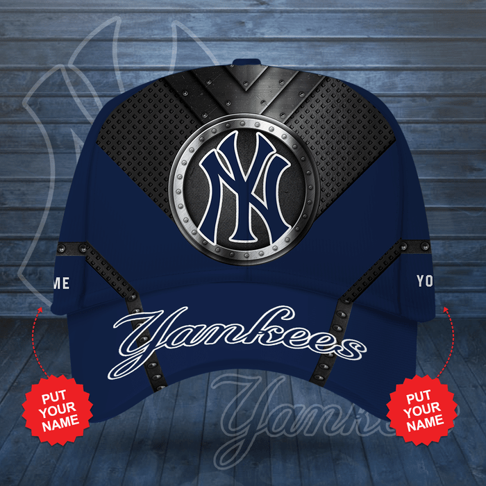 Personalized New York Yankees 3D Baseball Cap Black Navy CNI2017