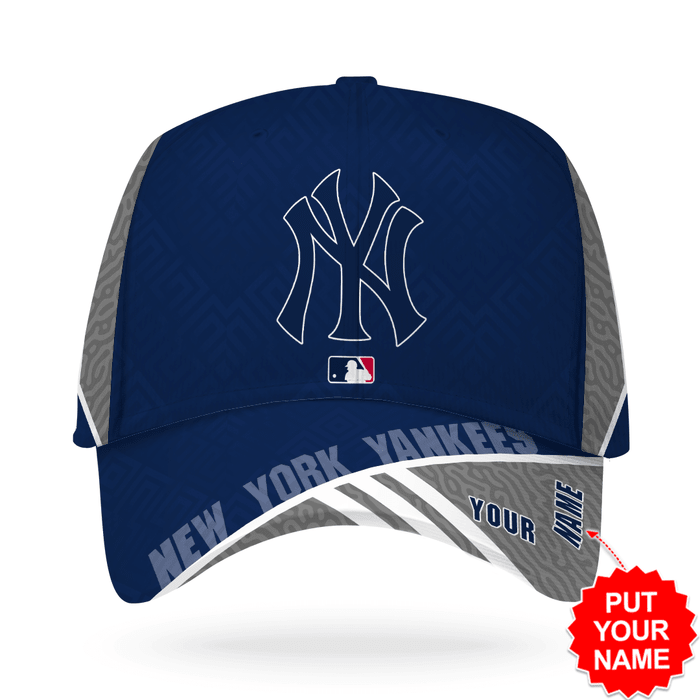 Personalized New York Yankees Baseball Team 3D Baseball Cap Blue CNI1989