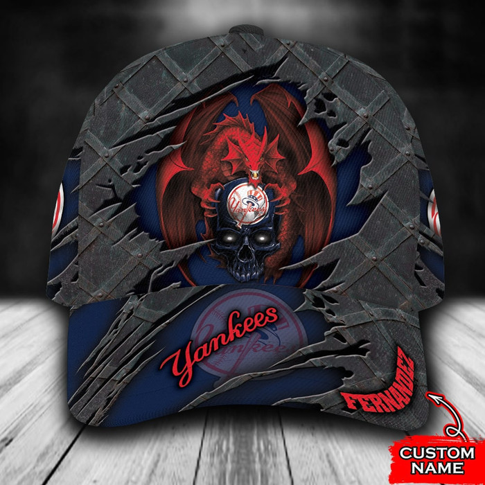 Personalized New York Yankees Dragon 3D Classic Baseball Cap CNI1829