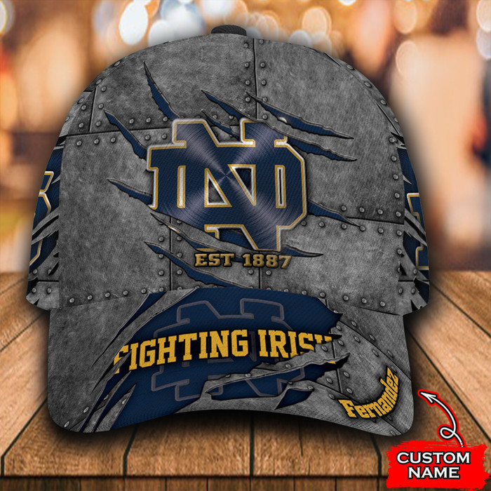 Personalized Notre Dame Fighting Irish Est 1887 3D Baseball Cap CNI1447