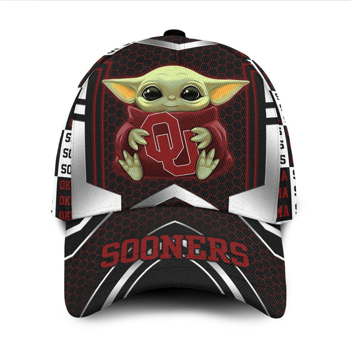 Personalized Oklahoma Sooners Baby Yoda 3D Baseball Cap CNI1666