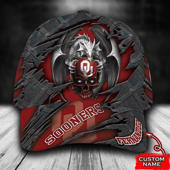 Personalized Oklahoma Sooners Dragon 3D Classic Baseball Cap CNI469
