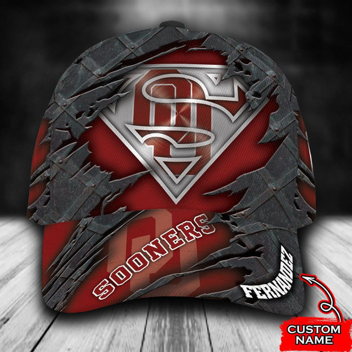 Personalized Oklahoma Sooners Superman 3D Classic Baseball Cap CNI766