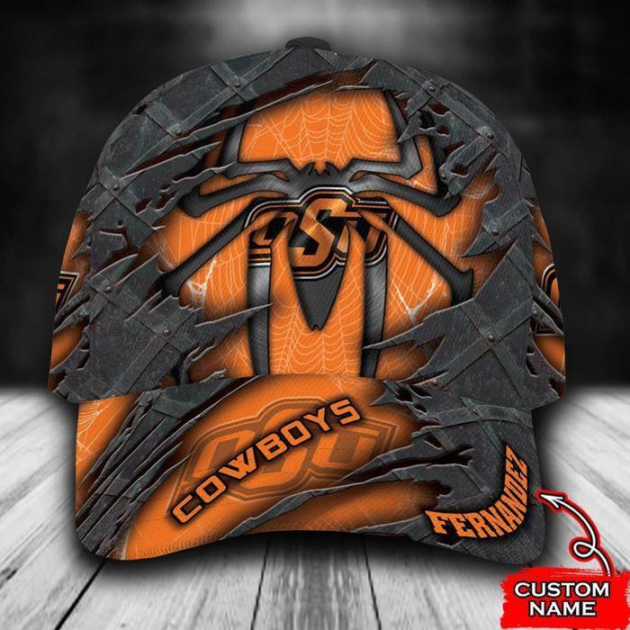Personalized Oklahoma State Cowboys Spiderman 3D Classic Baseball Cap CNI182