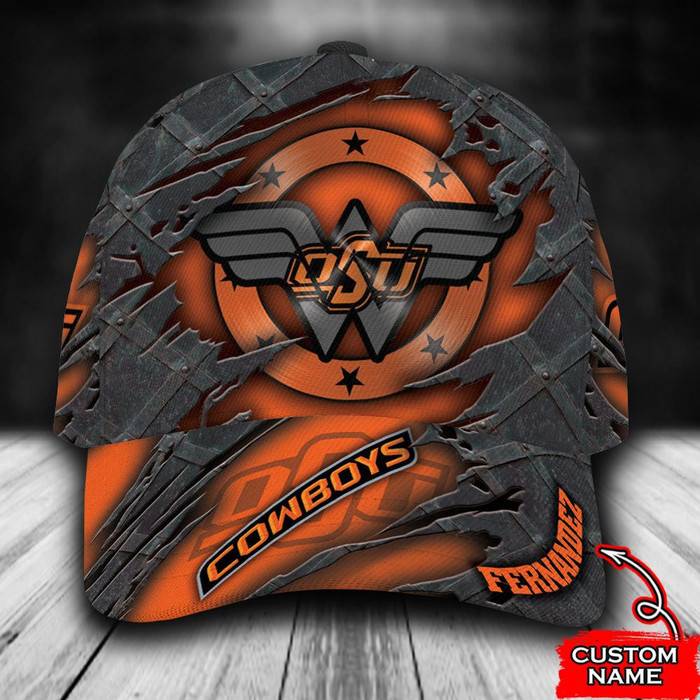 Personalized Oklahoma State Cowboys Wonder Woman Logo 3D Baseball Cap Orange CNI1815