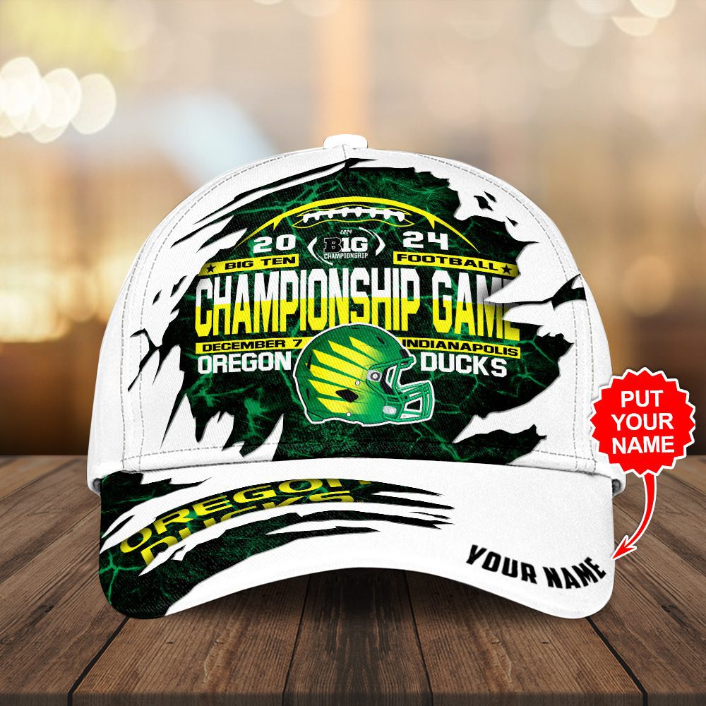 Personalized Oregon Ducks Football Big Ten Championship Game Classic Cap Odc1008