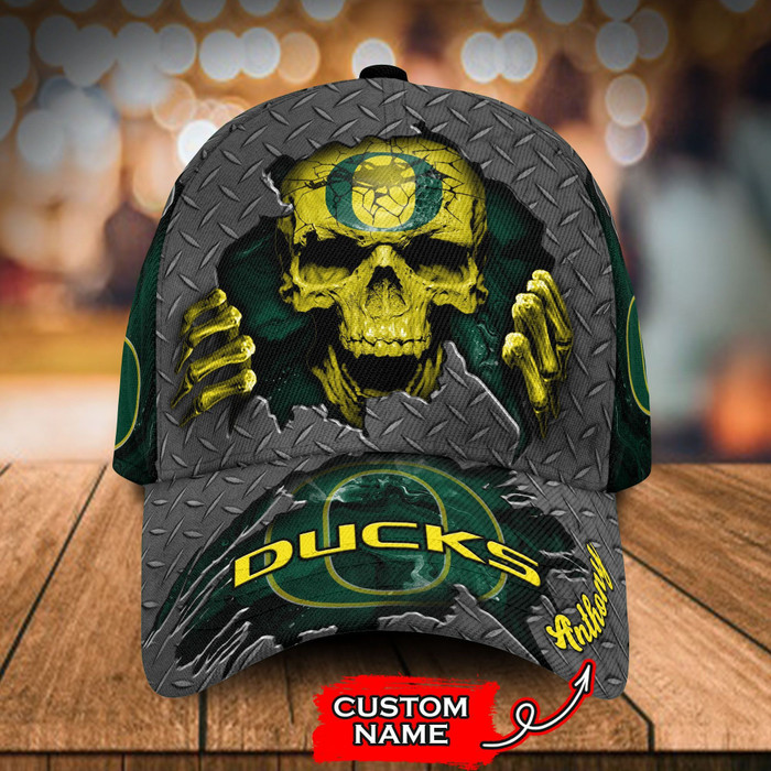 Personalized Oregon Ducks Skeleton 3D Classic Baseball Cap CNI966