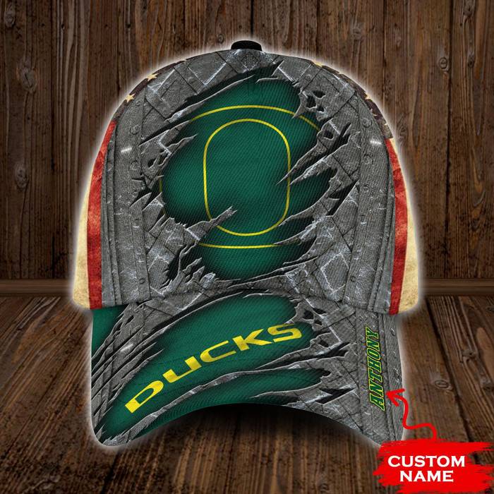 Personalized Oregon Ducks USA Flag 3D Classic Baseball Cap CNI809