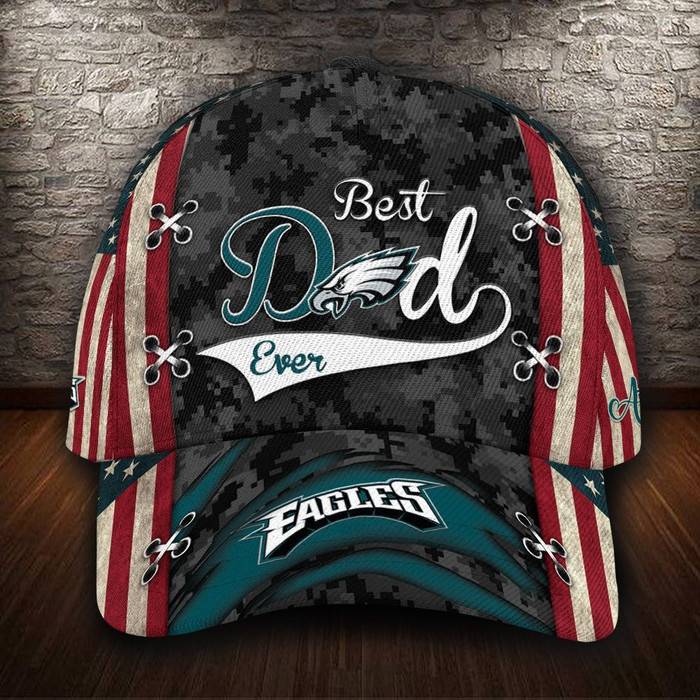 Personalized Philadelphia Eagles Best Dad Ever 3D Classic Baseball Cap CNI417