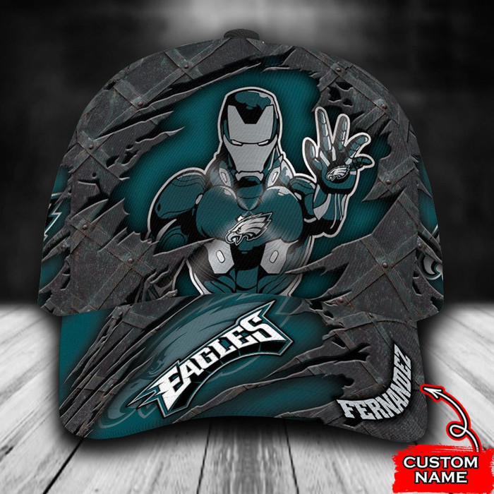 Personalized Philadelphia Eagles Iron Man 3D Classic Baseball Cap CNI1336