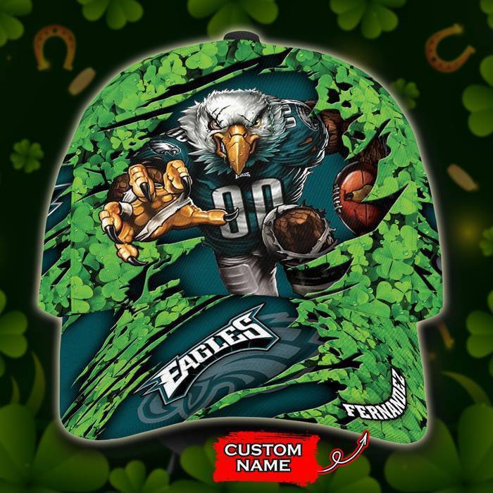 Personalized Philadelphia Eagles St Patricks Day Mascot 3D Classic Baseball Cap CNI513