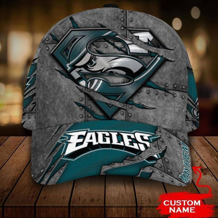 Personalized Philadelphia Eagles Superman 3D Classic Baseball Cap CNI295