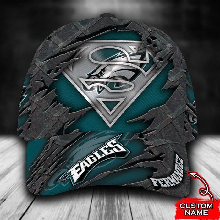 Personalized Philadelphia Eagles Superman Logo 3D Classic Baseball Cap CNI205