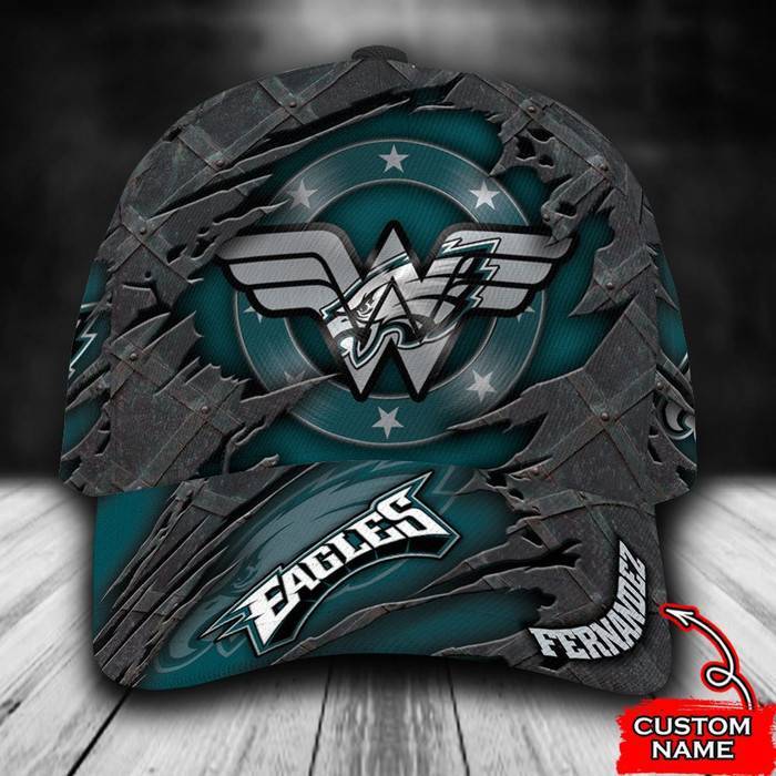 Personalized Philadelphia Eagles Wonder Woman 3D Classic Baseball Cap CNI391