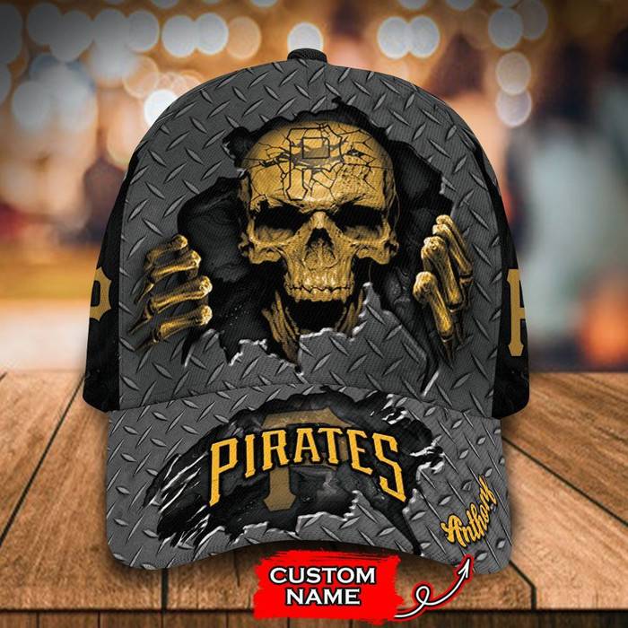 Personalized Pittsburgh Pirates Skeleton 3D Classic Baseball Cap CNI1351