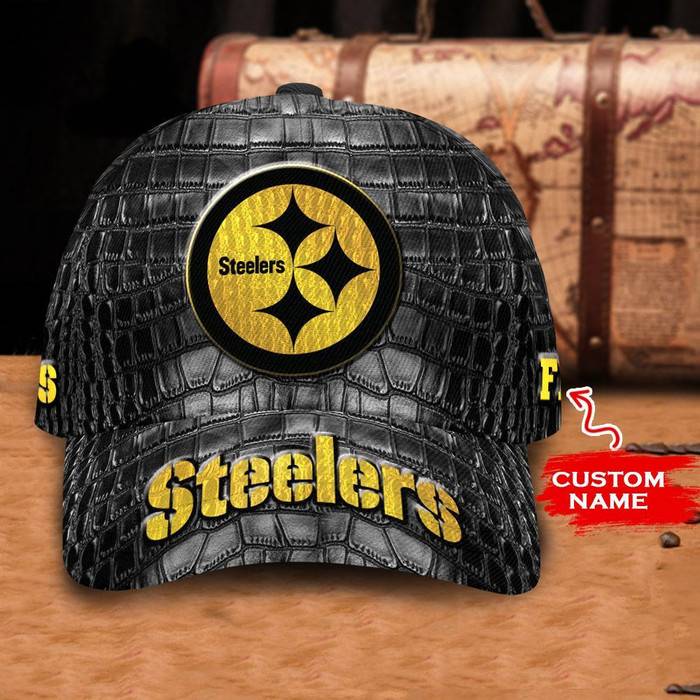 Personalized Pittsburgh Steelers Crocodile Skin Pattern 3D Classic Baseball Cap CNI1276