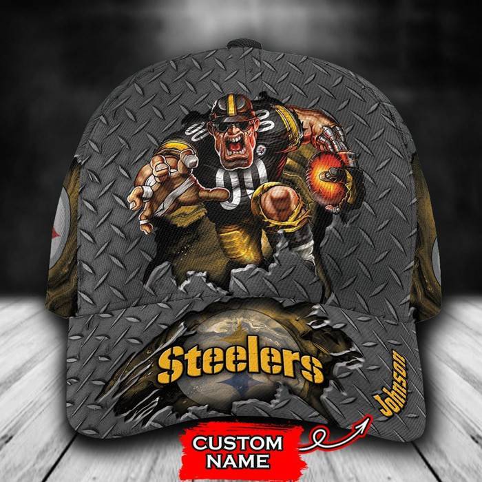 Personalized Pittsburgh Steelers Mascot 3D Classic Baseball Cap CNI1378