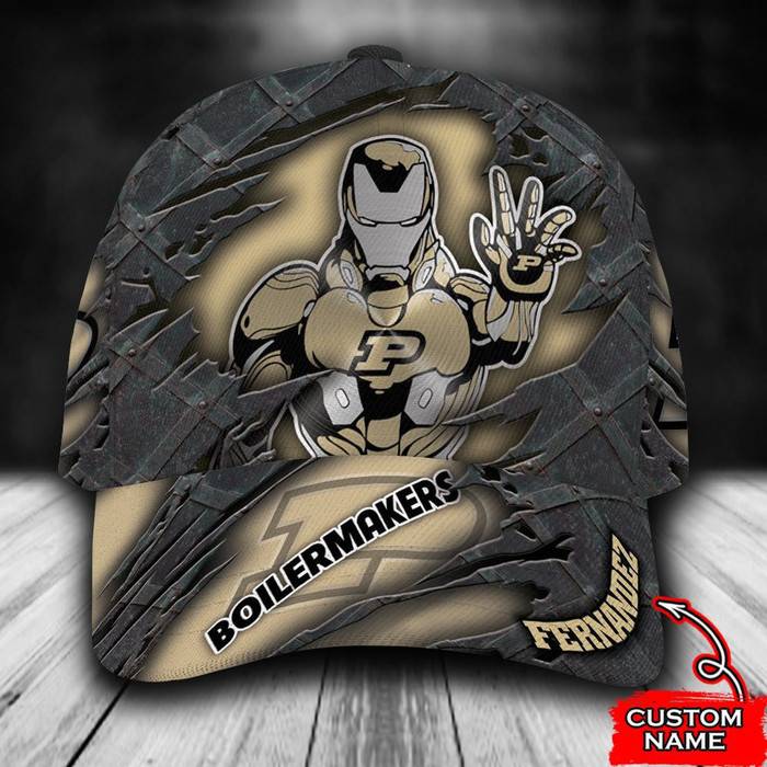Personalized Purdue Boilermakers Iron Man 3D Classic Baseball Cap CNI425