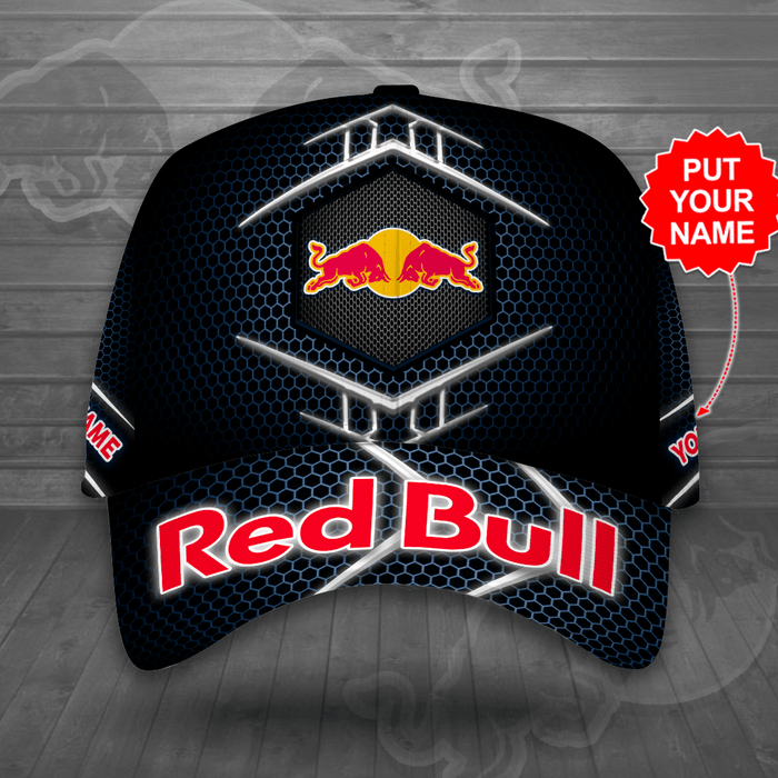 Personalized Red Bull Racing F1 Team Classic Blue Trellis Baseball Cap Black CNI2150