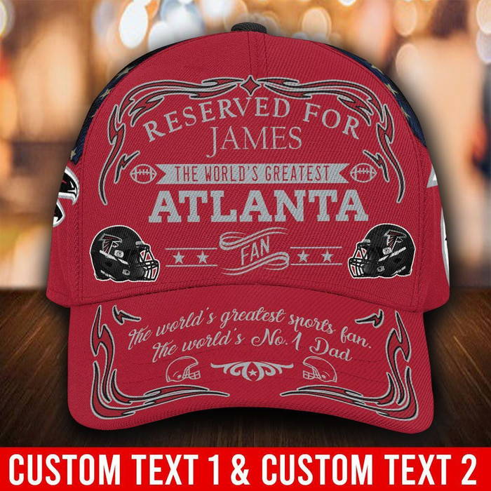 Personalized Reserved For James The Worlds Greatest Atlanta Falcons 3D Baseball Cap CNI1906