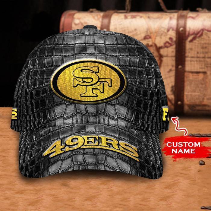 Personalized San Francisco 49ers Crocodile Skin Pattern 3D Classic Baseball Cap CNI403