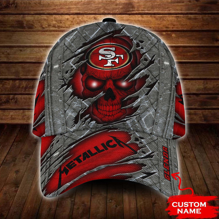Personalized San Francisco 49ers Metallica Band 3D Classic Baseball Cap CNI1267