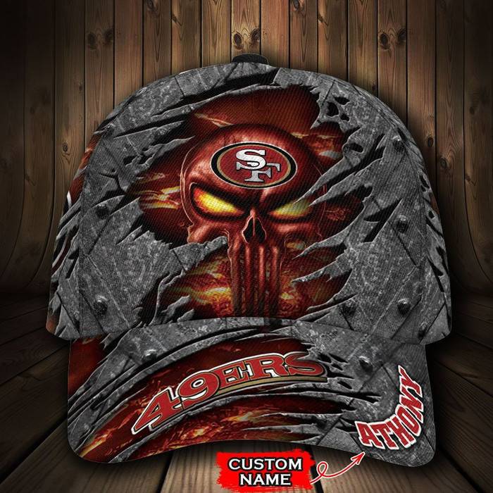 Personalized San Francisco 49Ers Skull 3D Baseball Cap CNI1671